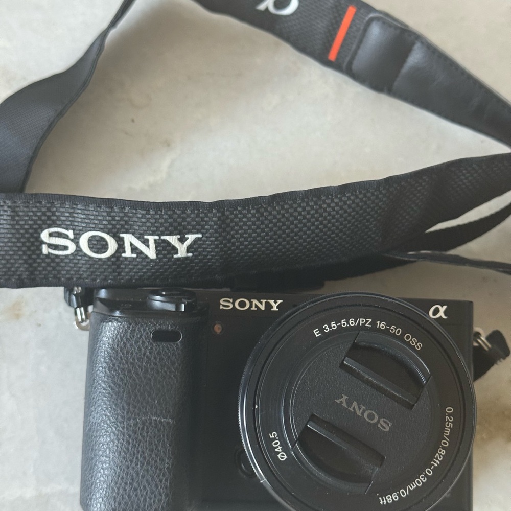 Sony A6000 Black Digital Camera with Strap